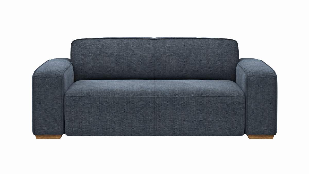 Sofa Denver - 2,5-Sitzer, inkl. Sitzvorzug (motorisch), Stoff, Blau