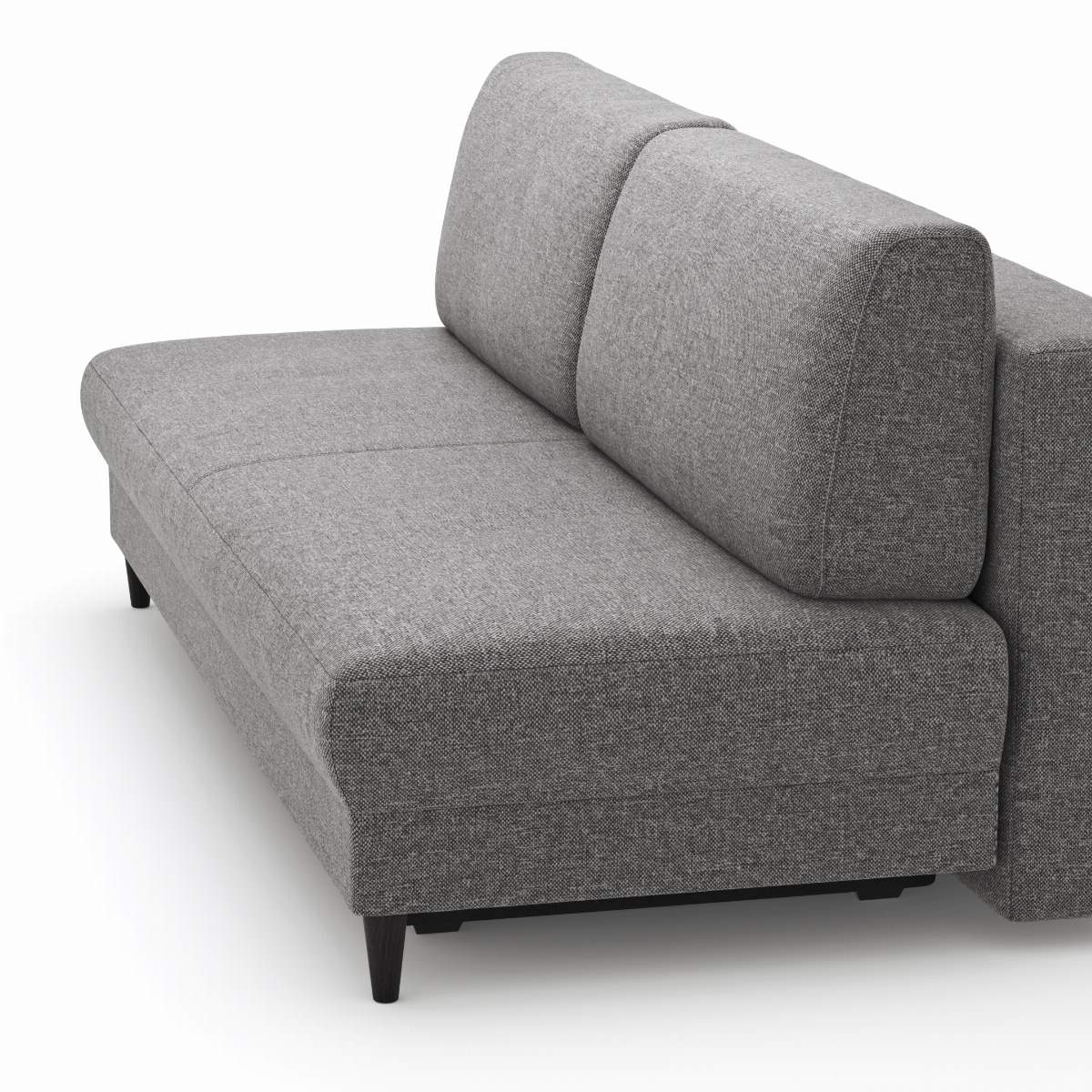 Schlafsofa Salema - 3-Sitzer mit Schlaffunktion (Liegefläche ca. 150x200 cm), Stoff, Graphit