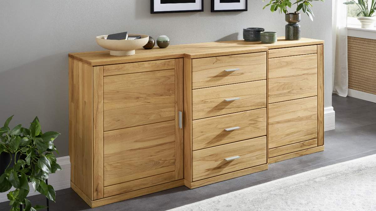 Sideboard Faro 6.0 - Kernbuche massiv, natur geölt