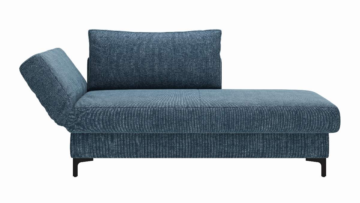 Schlafsofa Verano - Ausrichtung links inkl. Schlaffunktion und Bettkasten, Stoff, Petrol