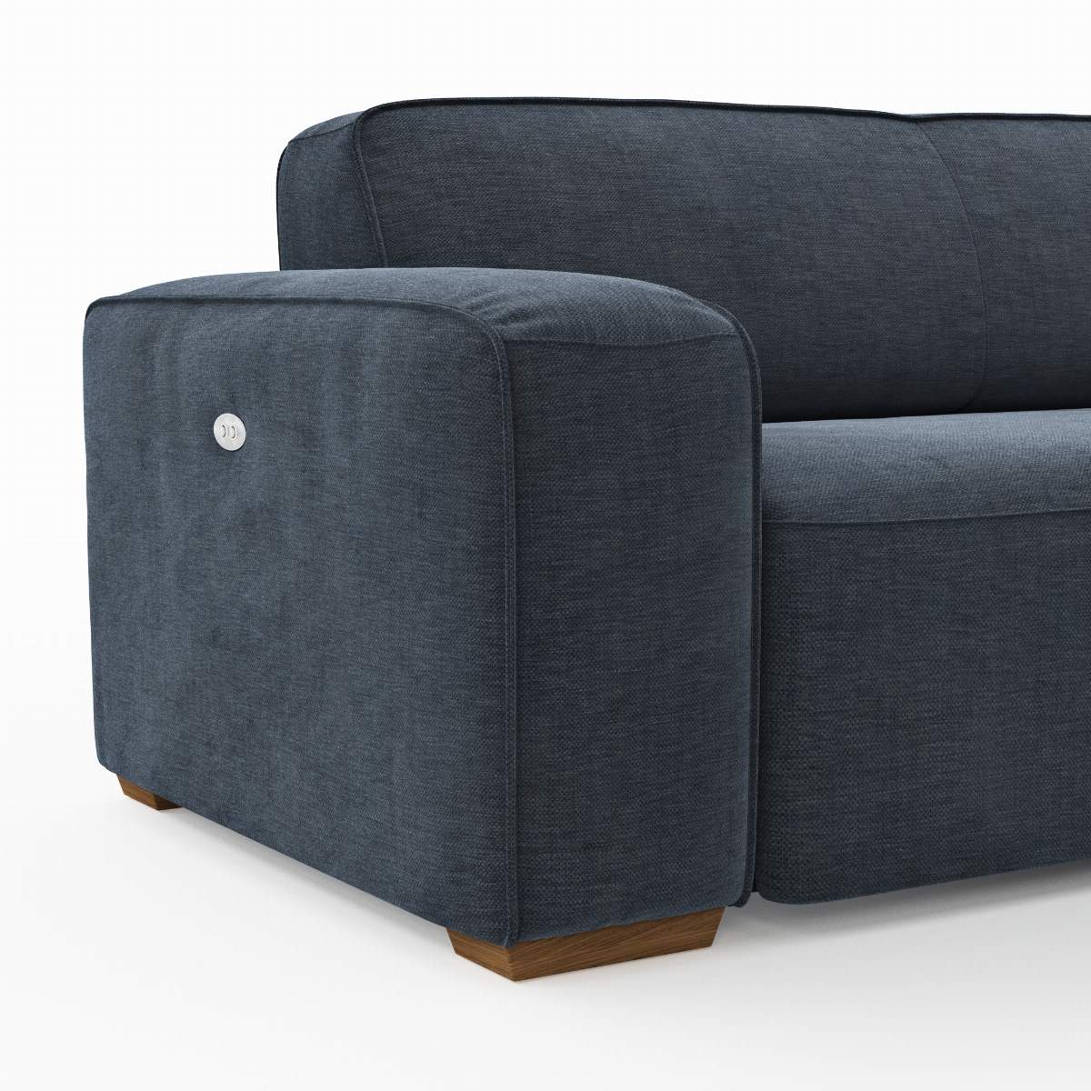 Sofa Denver - 2,5-Sitzer, inkl. Sitzvorzug (motorisch), Stoff, Blau