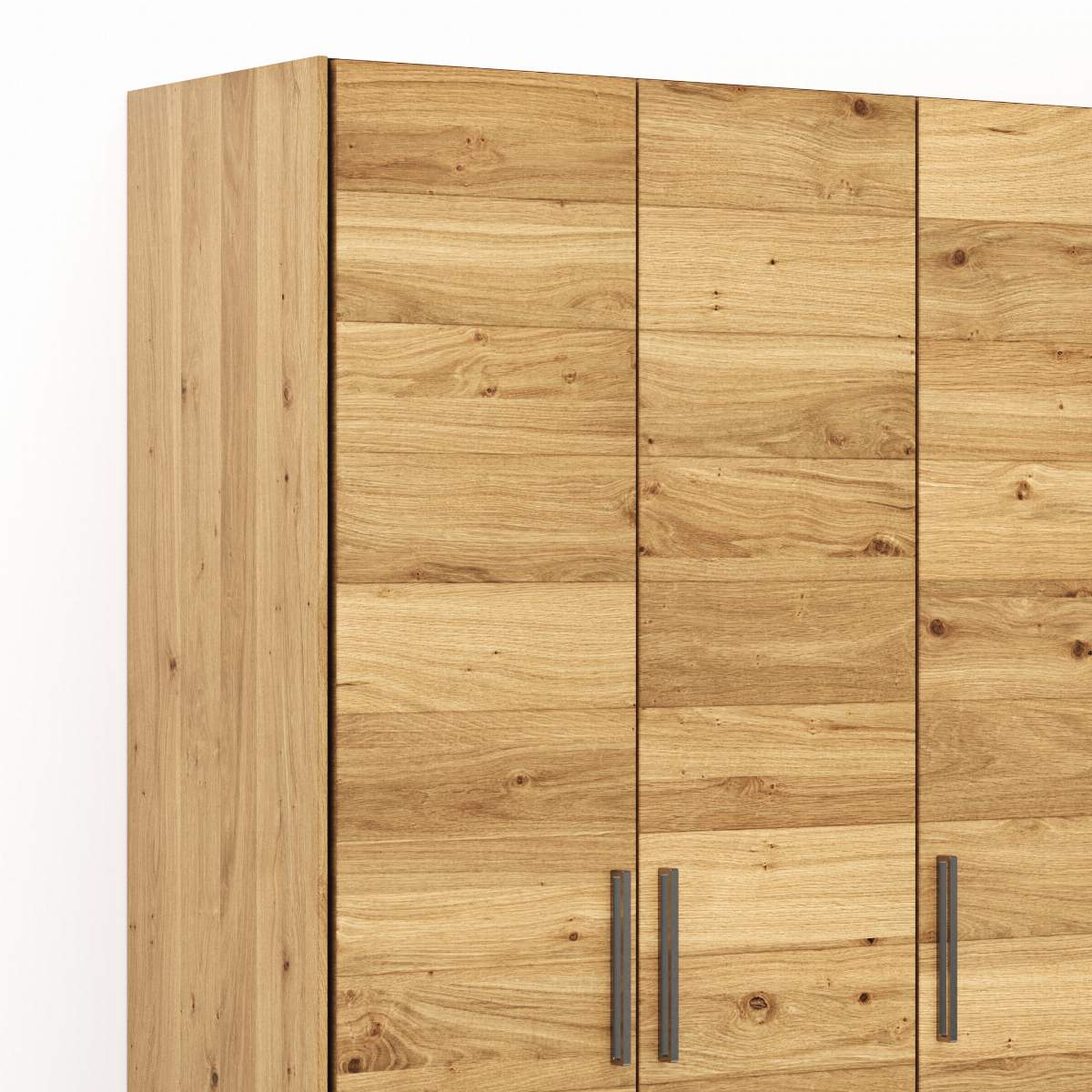 Drehtürenschrank Colorado - B ca. 256 cm, Wildeichefurnier natur