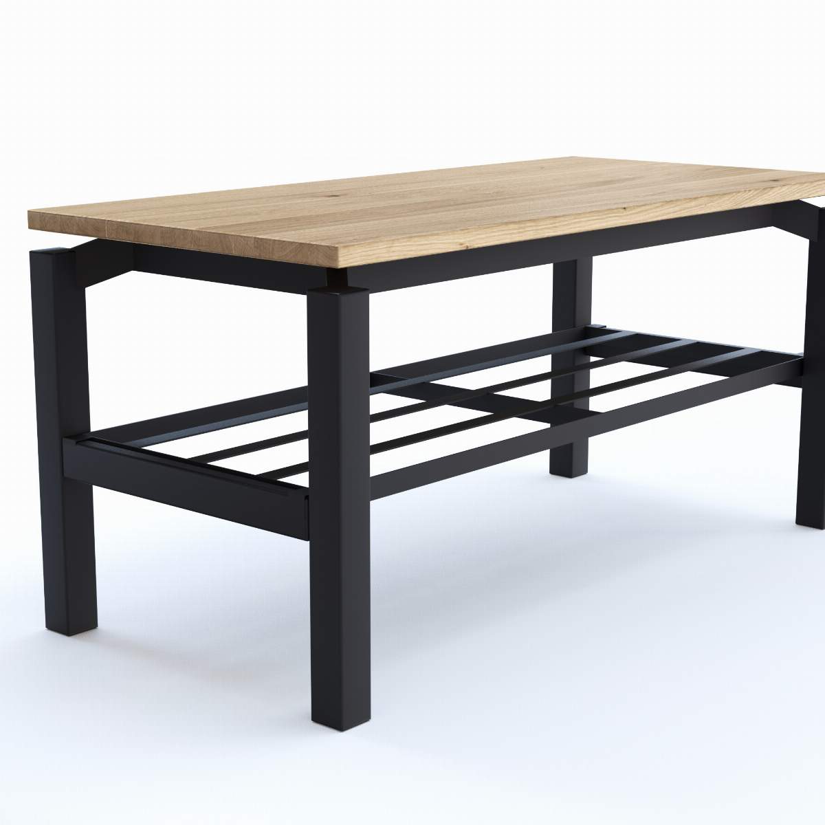 Garderobenkombination Williston - Korpus Wildeiche bianco / Front sandgestrahlt