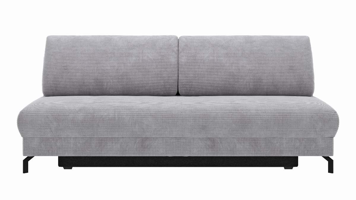 Schlafsofa Salema - 3-Sitzer mit Schlaffunktion (Liegefläche ca. 150x200cm), Stoff, Hellgrau
