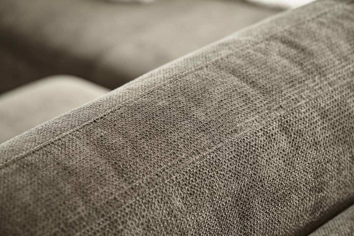 Ecksofa Oviedo - Longchair links mit 1,5-Sitzer, Stoff, Braungrün