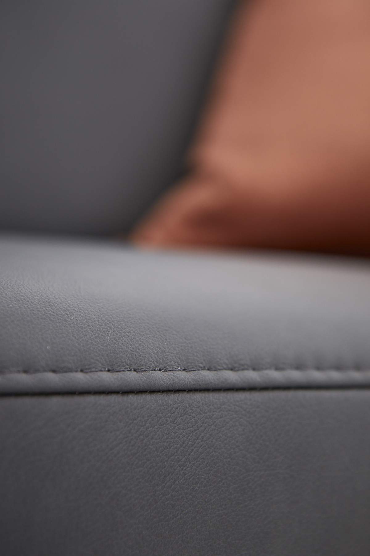 Sofa Arima N - 2-Sitzer, Leder, Anthrazit