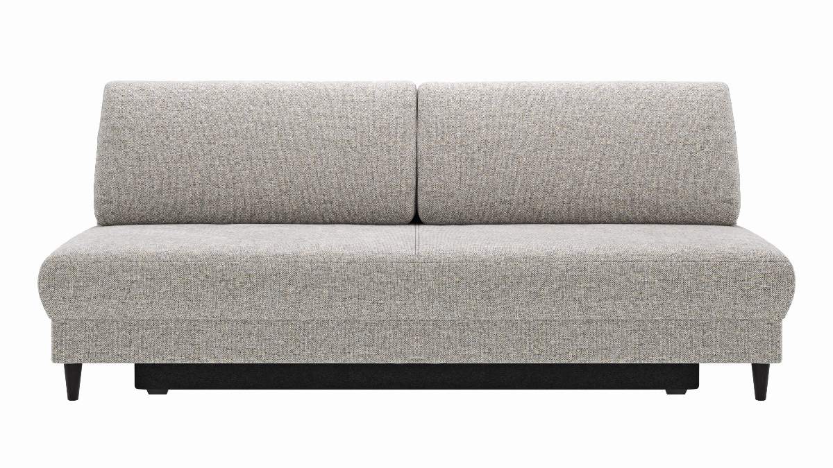 Schlafsofa Salema - 3-Sitzer mit Schlaffunktion (Liegefläche ca. 140x200 cm), Stoff, Kiesel