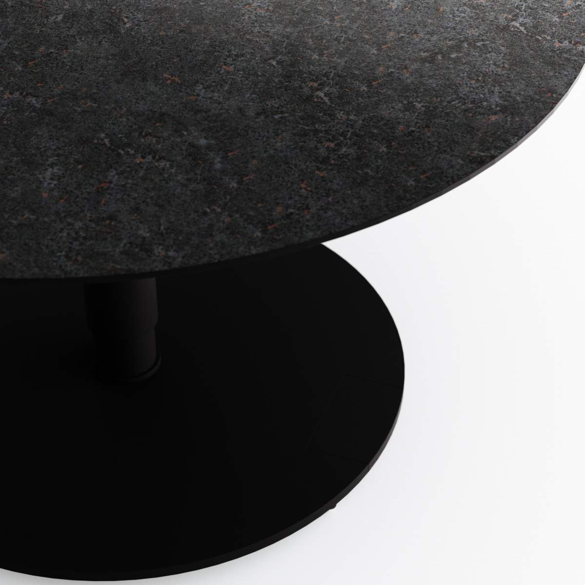 Couchtisch Camas - LBH ca. 75x75x42 cm, Keramik, Schwarz