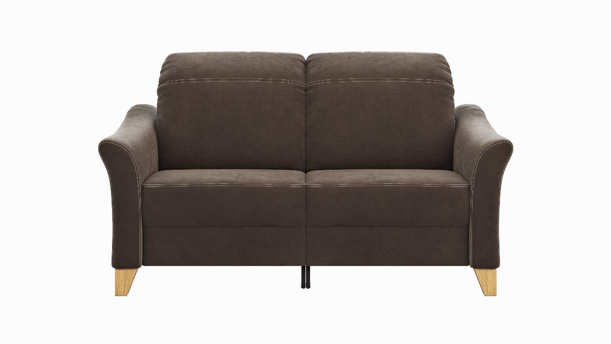 Sofa Canterbury - 2,5-Sitzer inkl. Relaxfunktion/Kopfteil verstellbar (motorisch), Stoff, Dunkelbraun