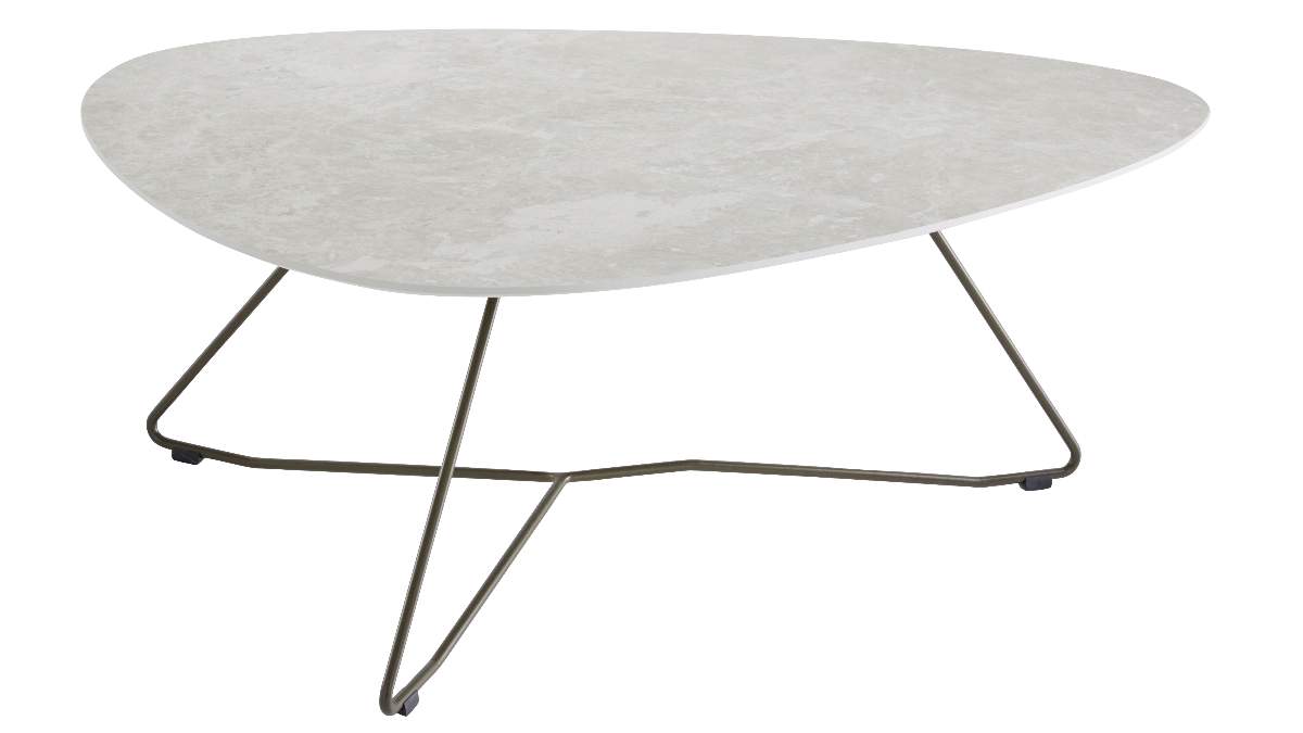 Couchtisch Oliva - LBH ca. 100x70x37 cm, HPL, Creme Natur