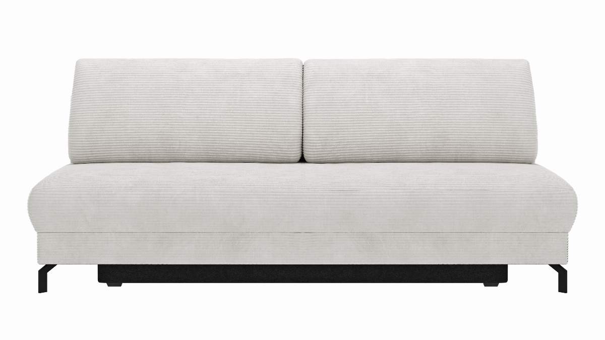 Schlafsofa Salema - 3-Sitzer mit Schlaffunktion (Liegefläche ca. 140x200 cm), Stoff, Weiß