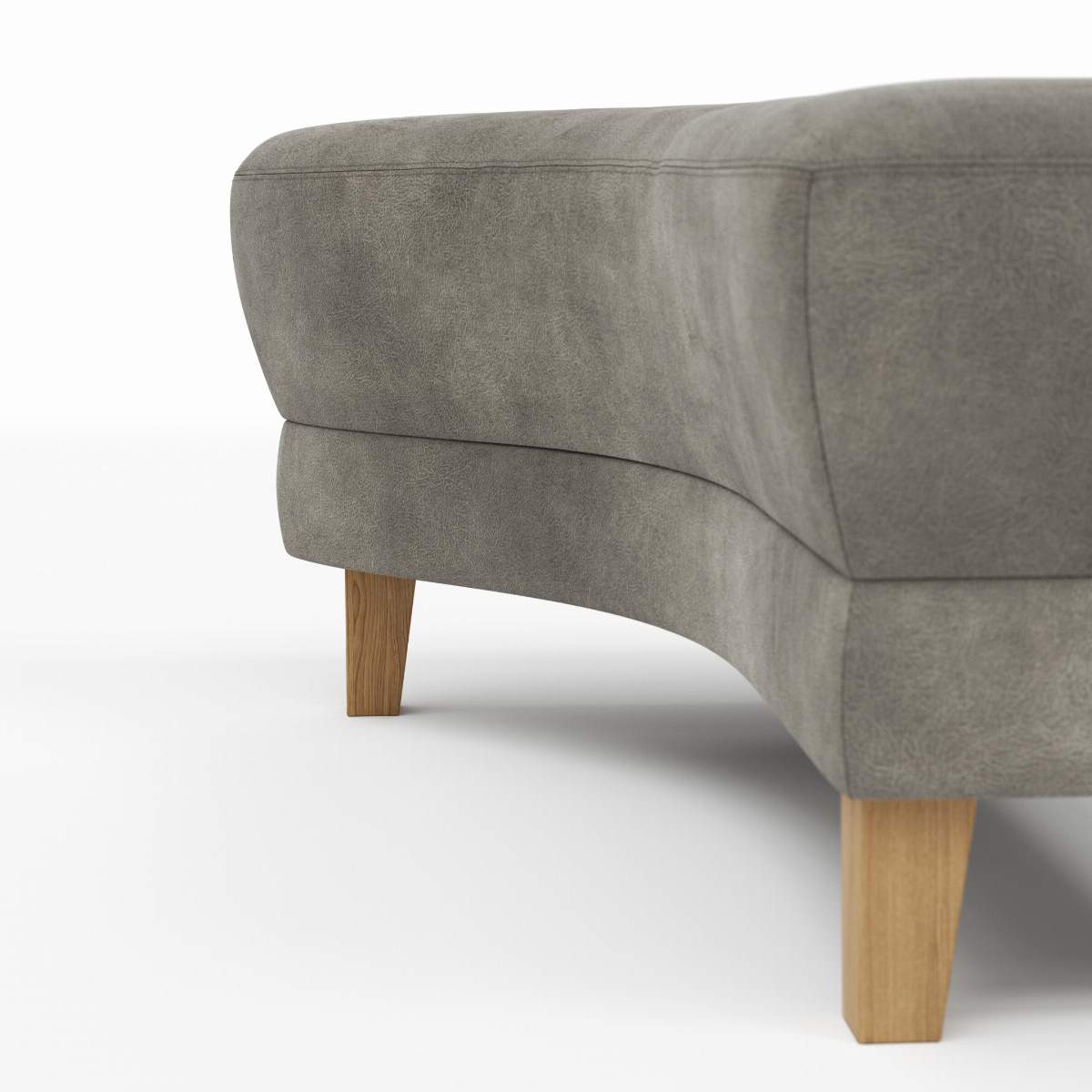 Hocker Stamford - gebogen, Links, LB ca. 89x65 cm, Stoff, Anthrazit