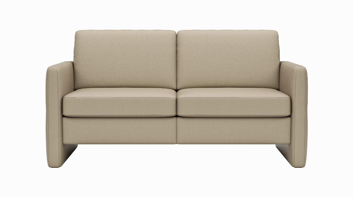 Sofa Arima N - 2-Sitzer, Leder, Champagner