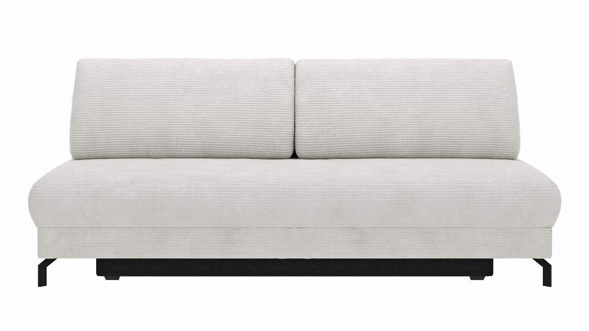 Schlafsofa Salema - 3-Sitzer mit Schlaffunktion (Liegefläche ca. 150x200cm), Stoff, Weiß