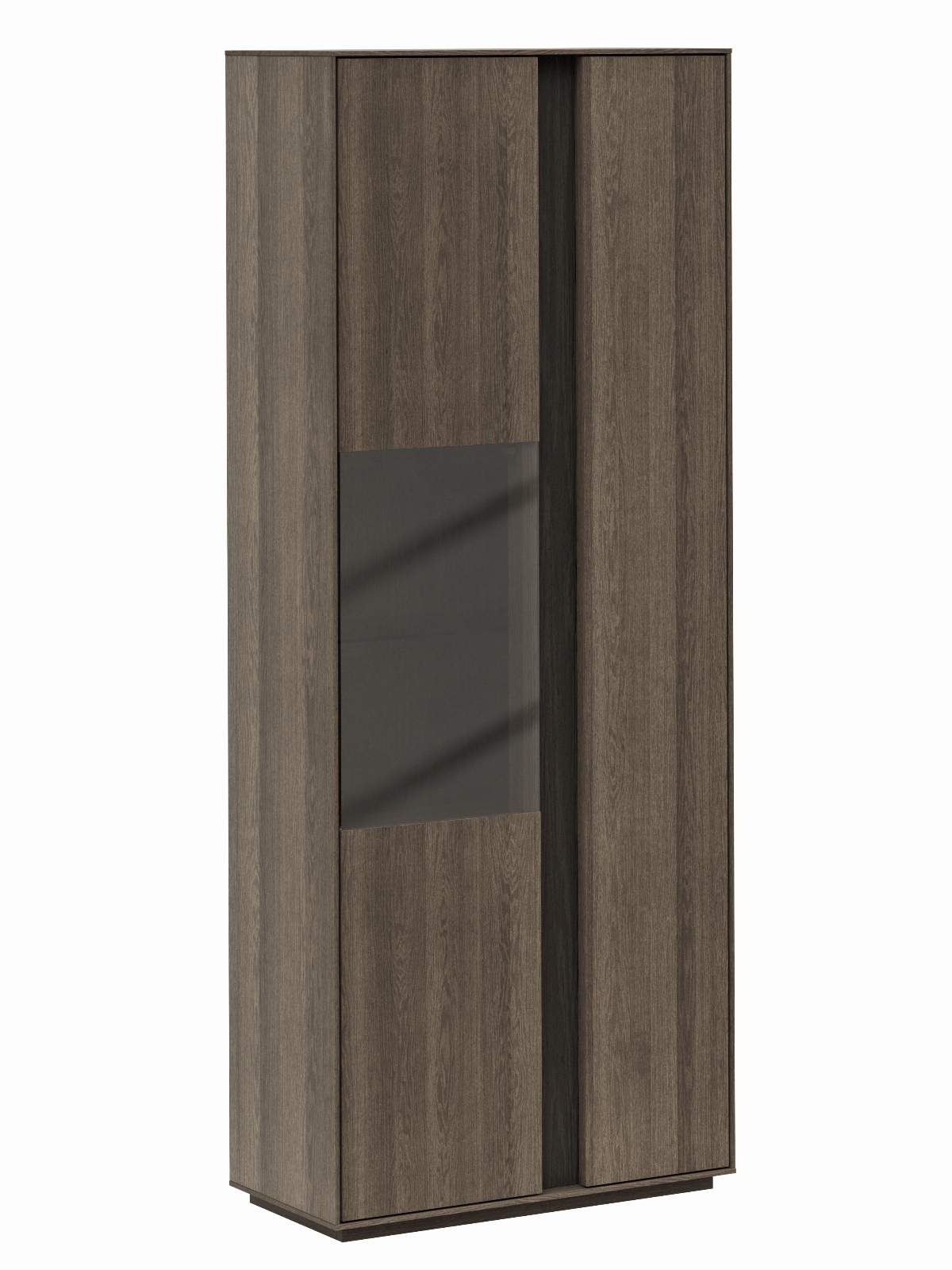 Vitrine Saratoga - Buche massiv, silbergrau geölt