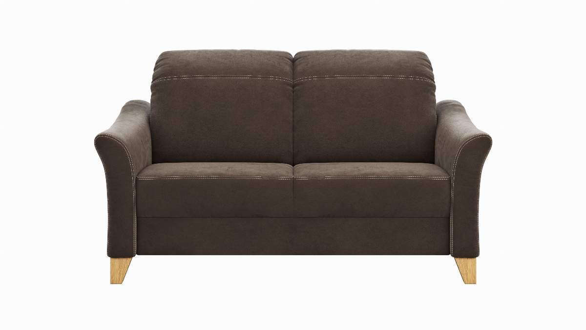 Sofa Canterbury - 2,5-Sitzer, Stoff, Dunkelbraun