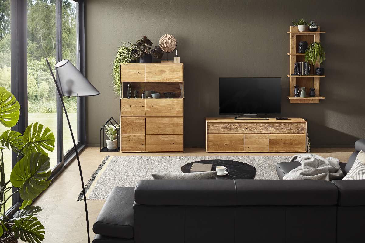 Highboard Hillsboro - Wildeiche natur, geölt