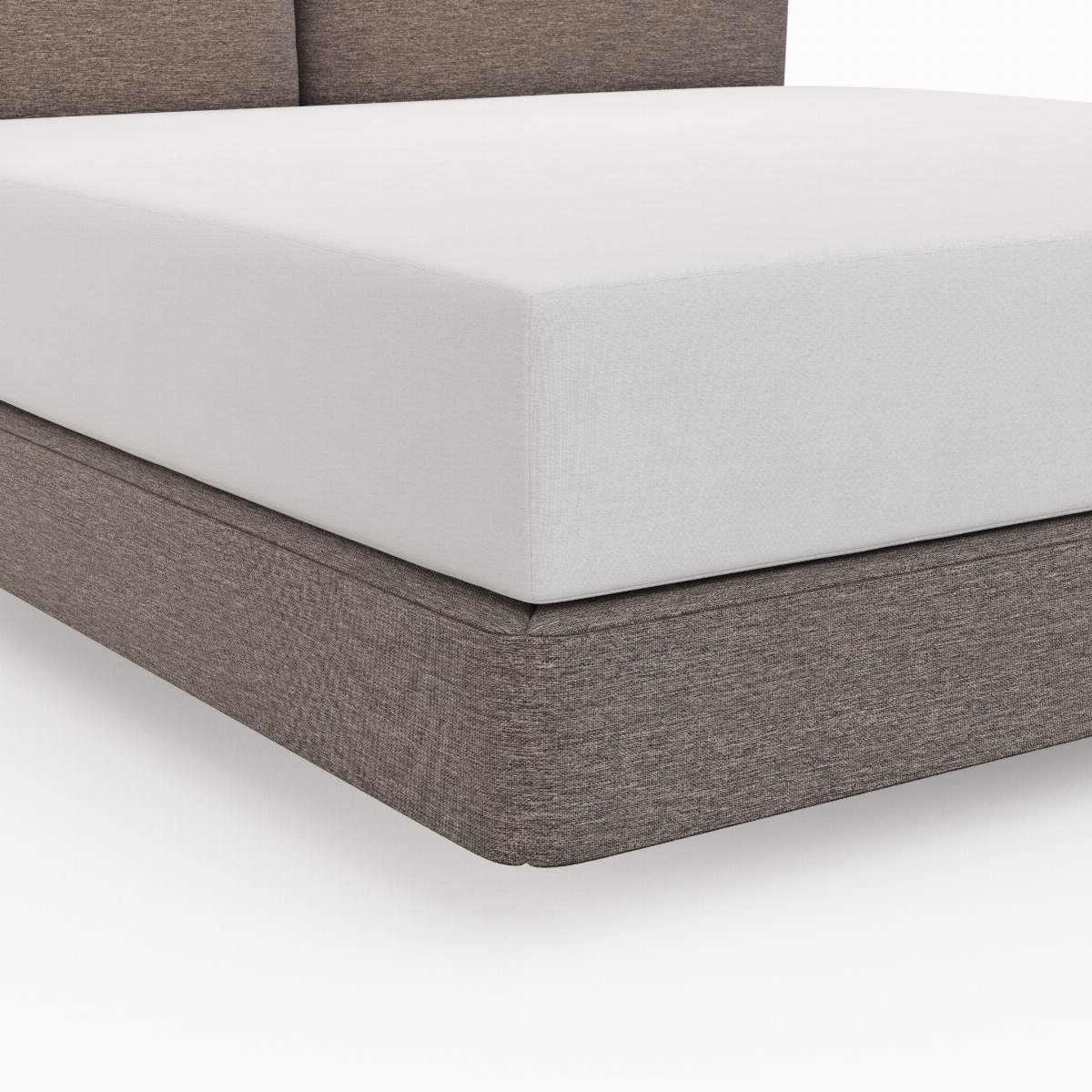Boxspringbett Alpin - Liegefläche 200x200cm, Stoff, Anthrazit