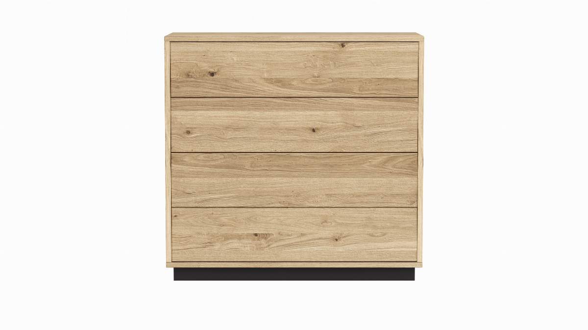 Schubkasten Williston - Korpus Wildeiche bianco / Front sandgestrahlt