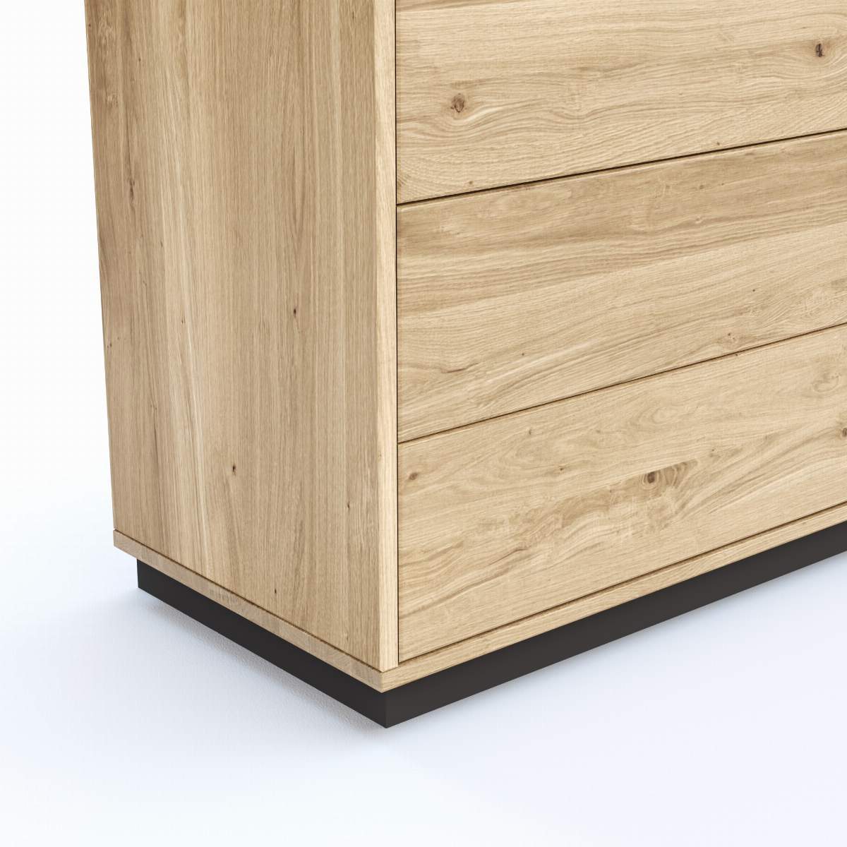 Schubkasten Williston - Korpus Wildeiche bianco / Front sandgestrahlt