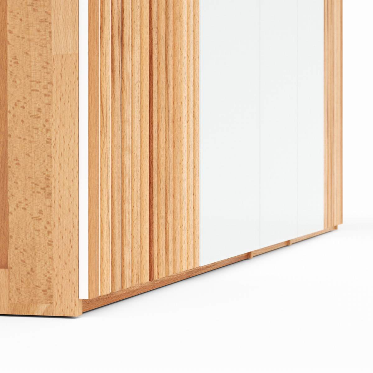 Drehtürenschrank Tigris - B. ca. 300 cm, Kernbuche massiv, geölt