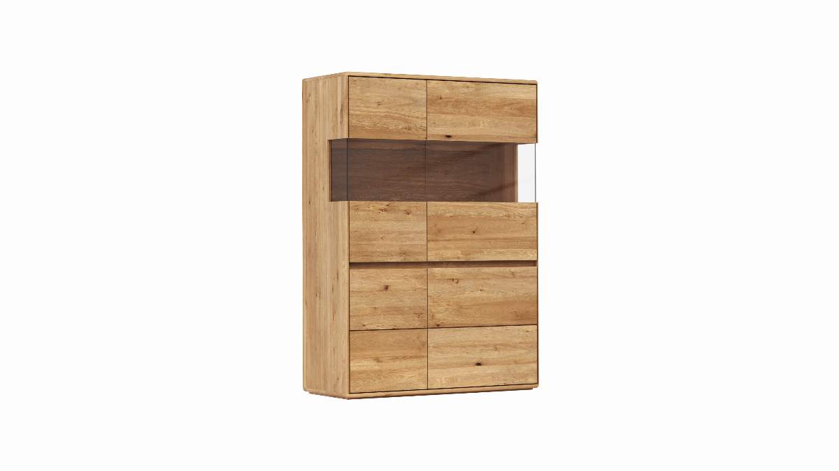 Highboard Hillsboro - Wildeiche natur, geölt