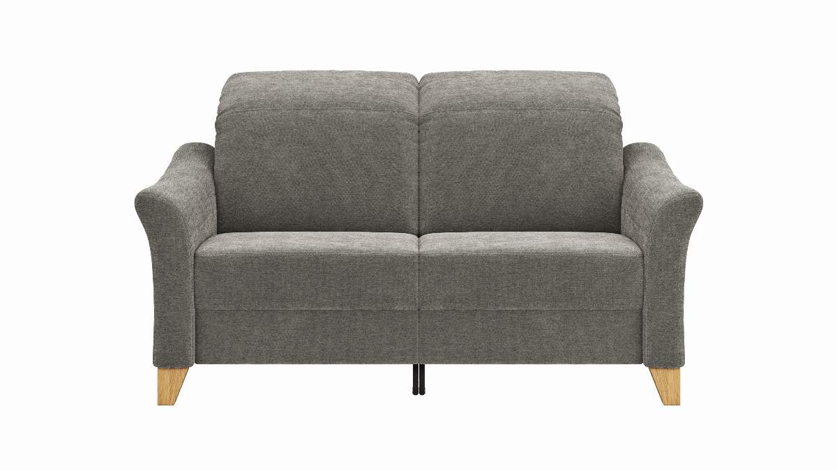 Sofa Canterbury - 2,5-Sitzer inkl. Relaxfunktion/Kopfteil verstellbar (motorisch), Stoff, Silbergrau