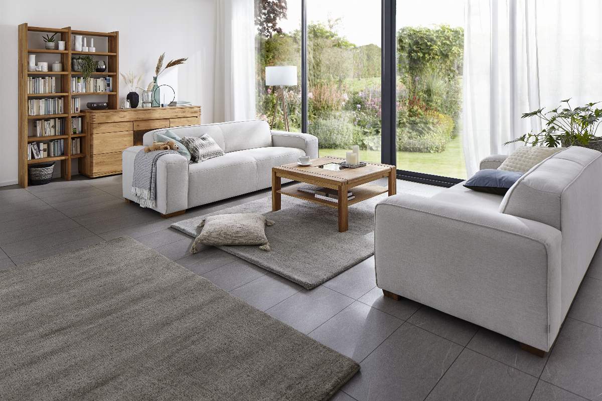 Sofa Denver - 2,5-Sitzer, Stoff, Natur
