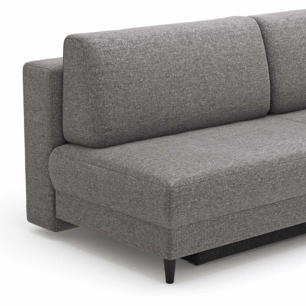 Schlafsofa Salema - 3-Sitzer mit Schlaffunktion (Liegefläche ca. 140x200 cm), Stoff, Graphit