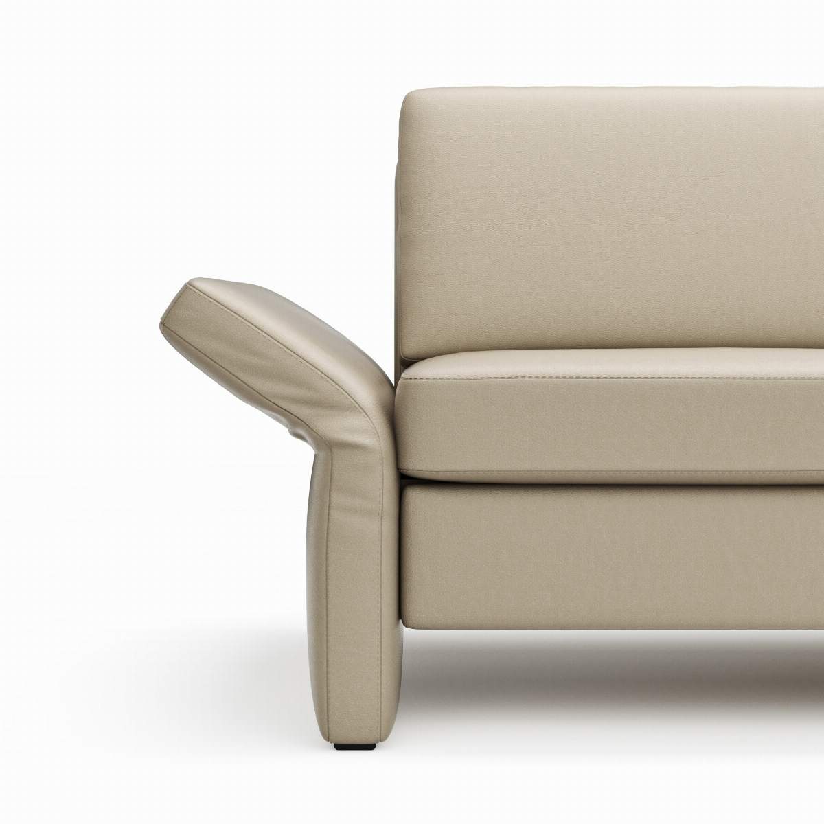 Sofa Arima N - 2-Sitzer, Leder, Champagner