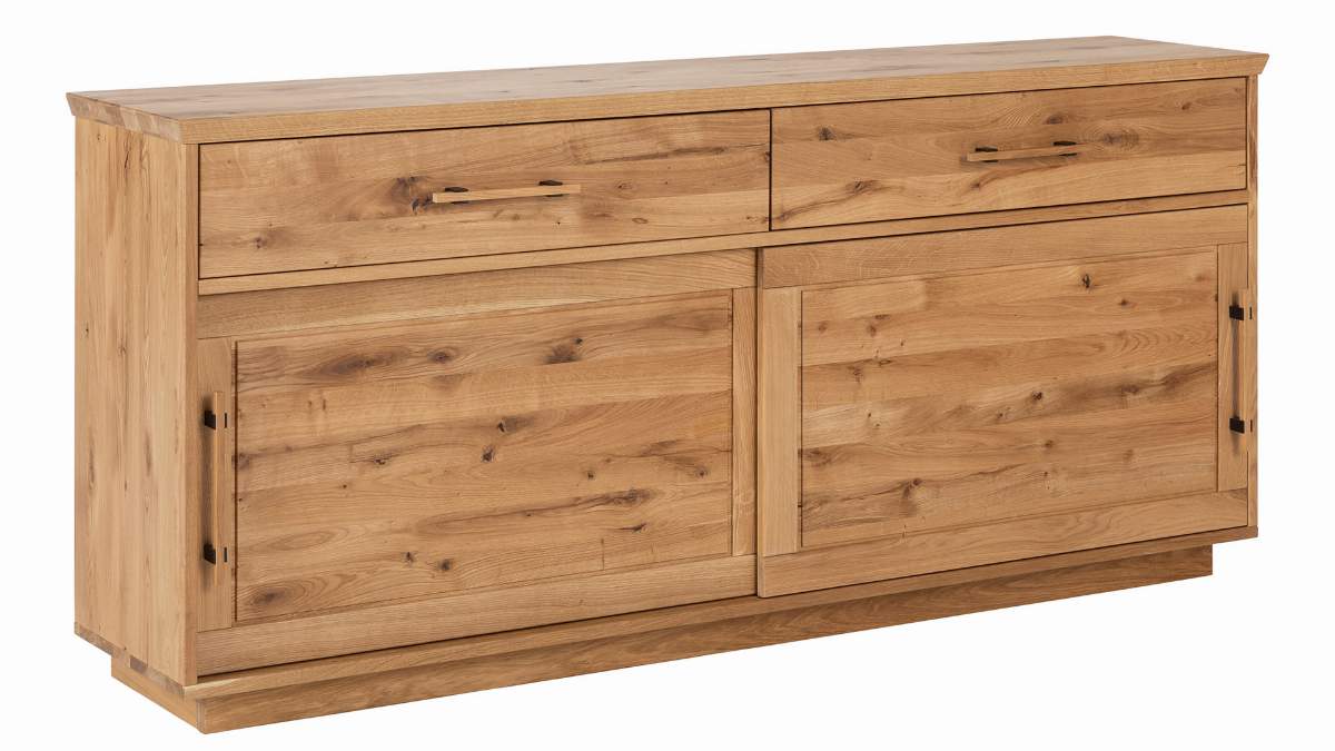 Sideboard Oreia - Wildeiche massiv, natur geölt