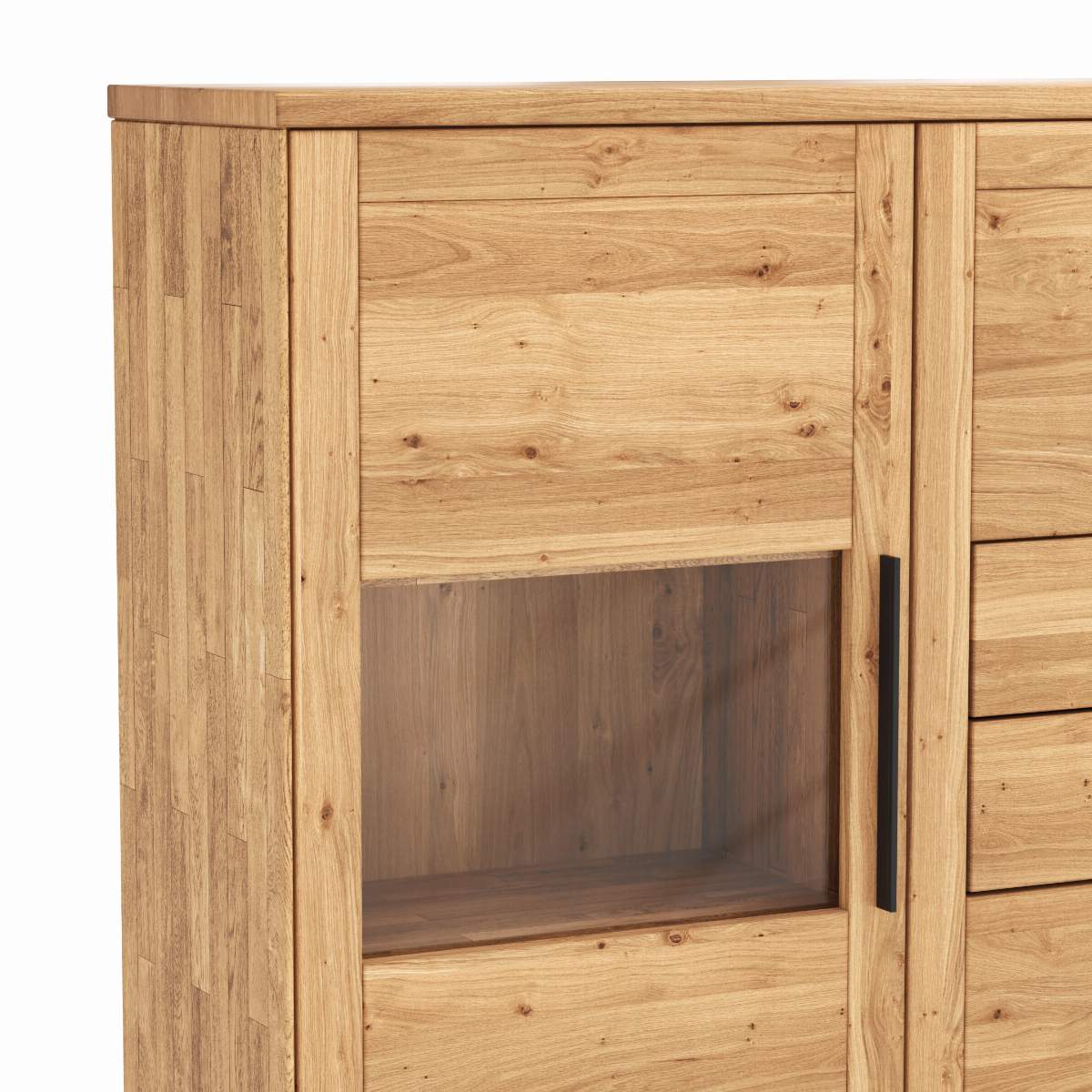 Highboard Faro 6.0 - Wildeiche massiv, natur, geölt