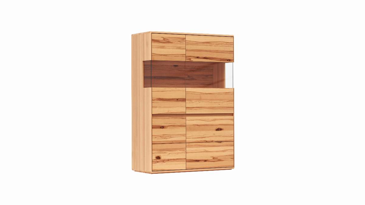 Highboard Hillsboro - Buche/Kernbuche natur, geölt