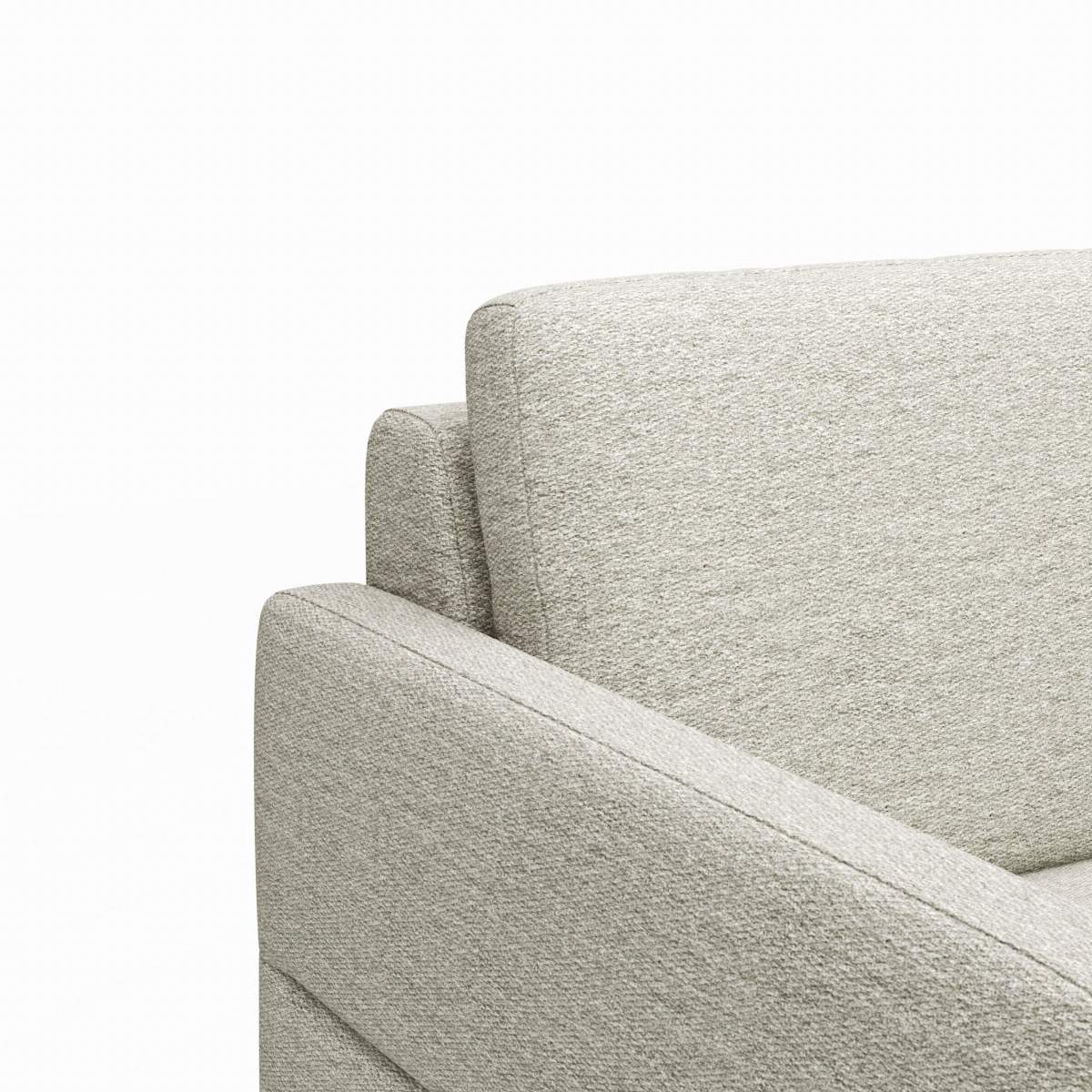 Ecksofa Arima N - 2,5-Sitzer mit Longchair rechts, Stoff, Creme