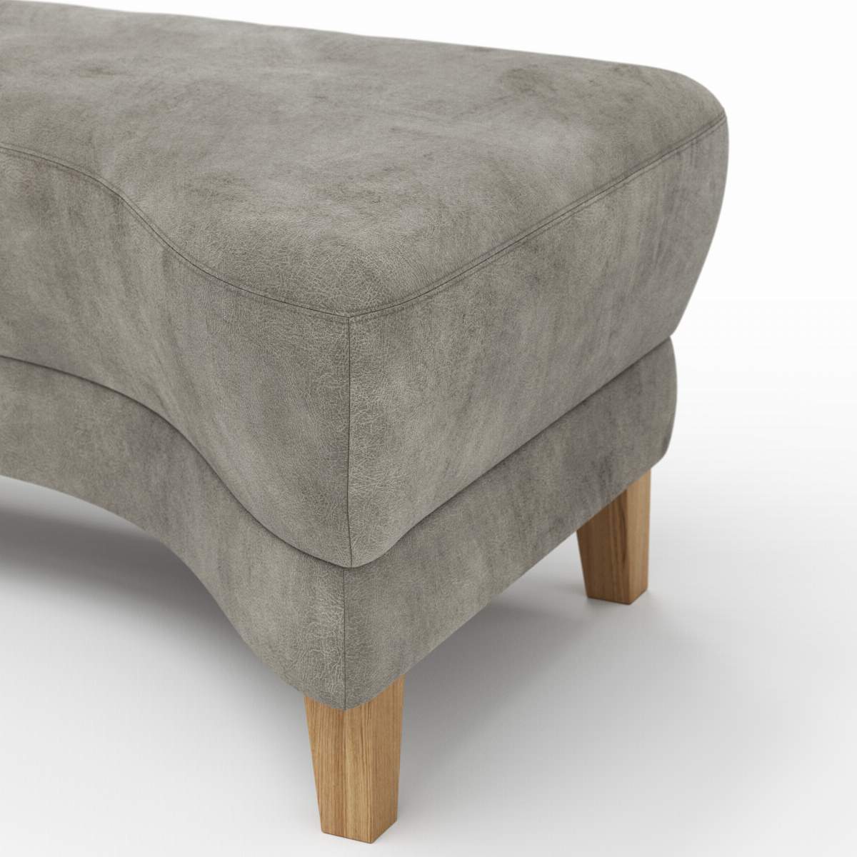 Hocker Stamford - gebogen, Rechts, LB ca. 89x65 cm, Stoff, Anthrazit