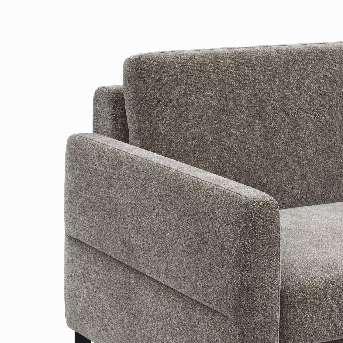 Sofa Arima N - 2-Sitzer inkl. Sitzvorzug motorisch und Armlehne klappbar, Stoff, Mocca
