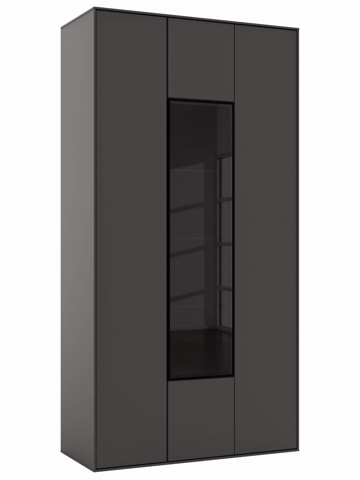 Vitrine Medio - Melamin, Schiefergrau