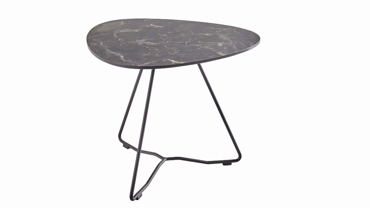 Couchtisch Oliva - LBH ca. 50x48x41 cm, HPL, Anthrazit