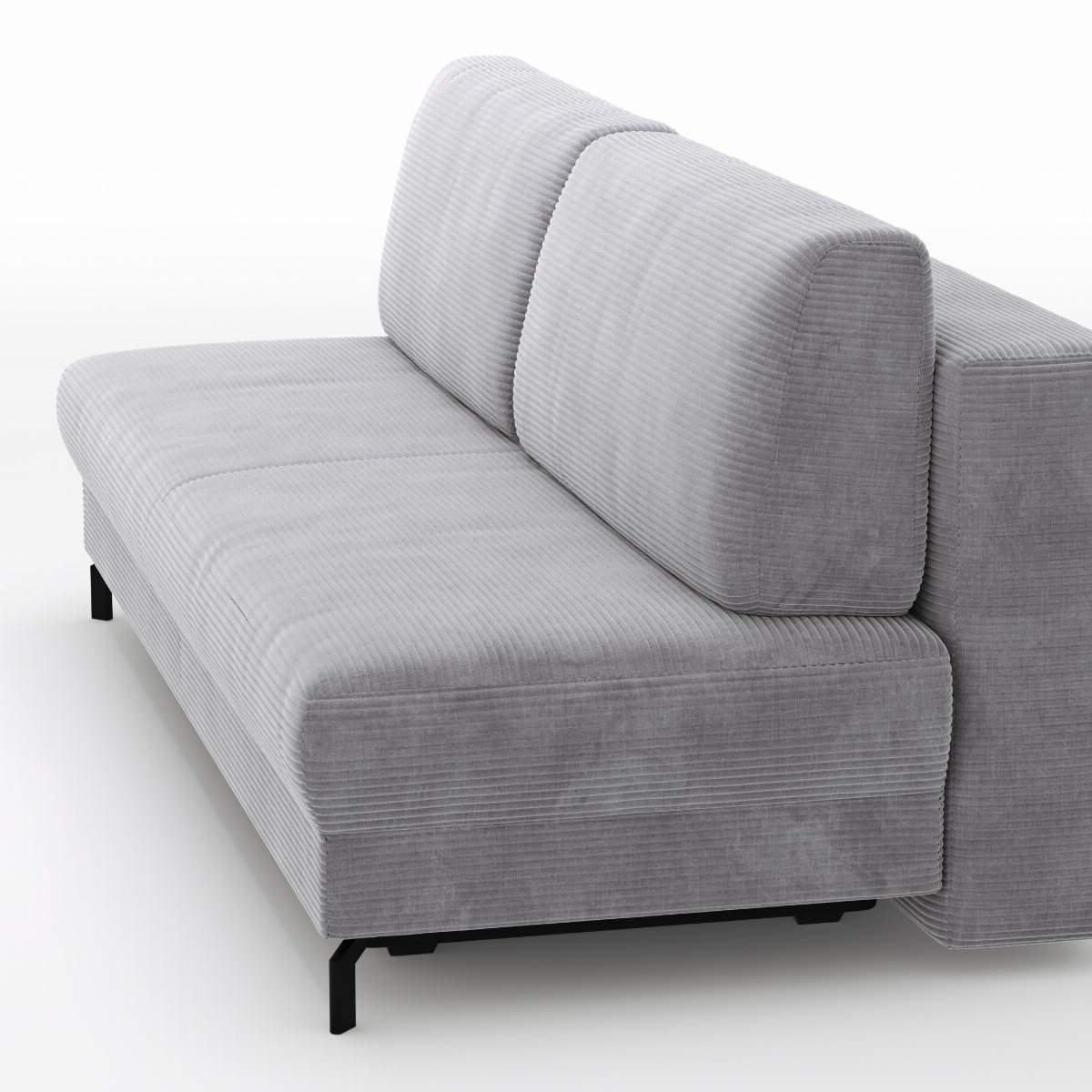 Schlafsofa Salema - 3-Sitzer mit Schlaffunktion (Liegefläche ca. 140x200 cm), Stoff, Hellgrau
