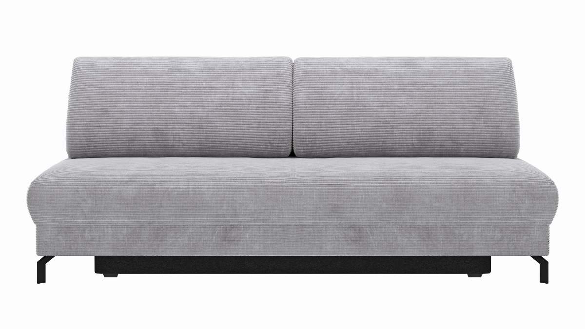 Schlafsofa Salema - 3-Sitzer mit Schlaffunktion (Liegefläche ca. 140x200 cm), Stoff, Hellgrau