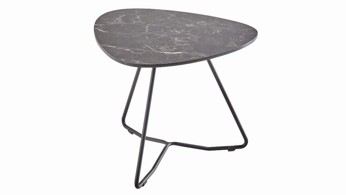 Couchtisch Oliva - LBH ca. 42x40x33 cm, HPL, Anthrazit