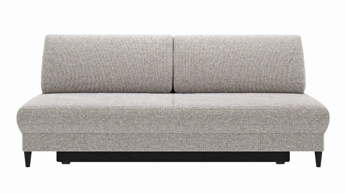 Schlafsofa Salema - 3-Sitzer mit Schlaffunktion (Liegefläche ca. 150x200cm), Stoff, Kiesel