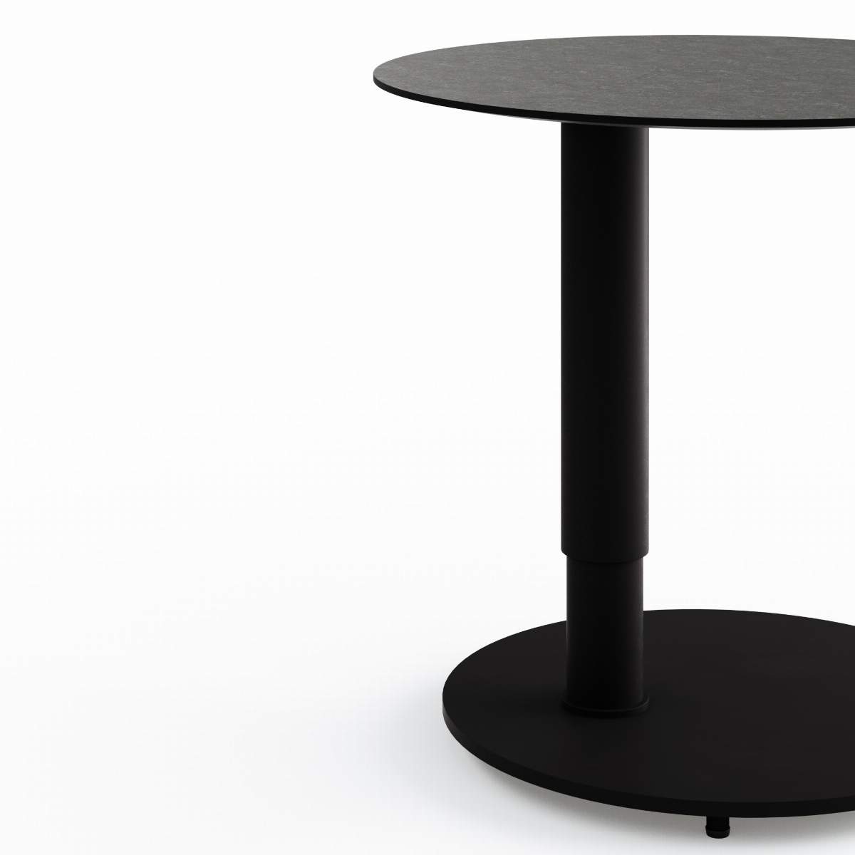 Beistelltisch Camas - LBH ca. 50x50x48 cm, Keramik schwarz