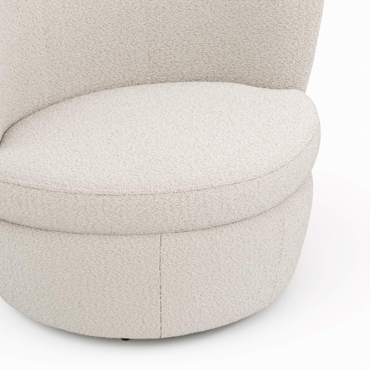 Sessel Cativa - drehbar, Stoff, Creme