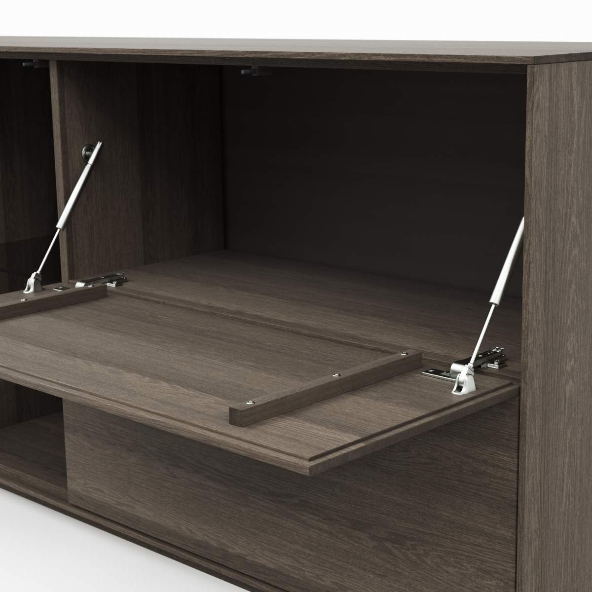 Sideboard Saratoga - Buche massiv, silbergrau geölt
