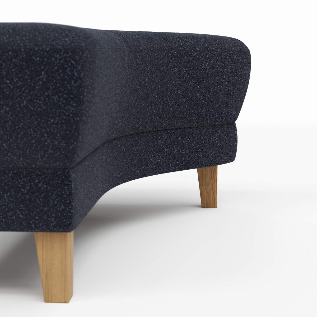 Hocker Stamford - gebogen, Rechts, LB ca. 89x65 cm, Stoff, Dunkelblau