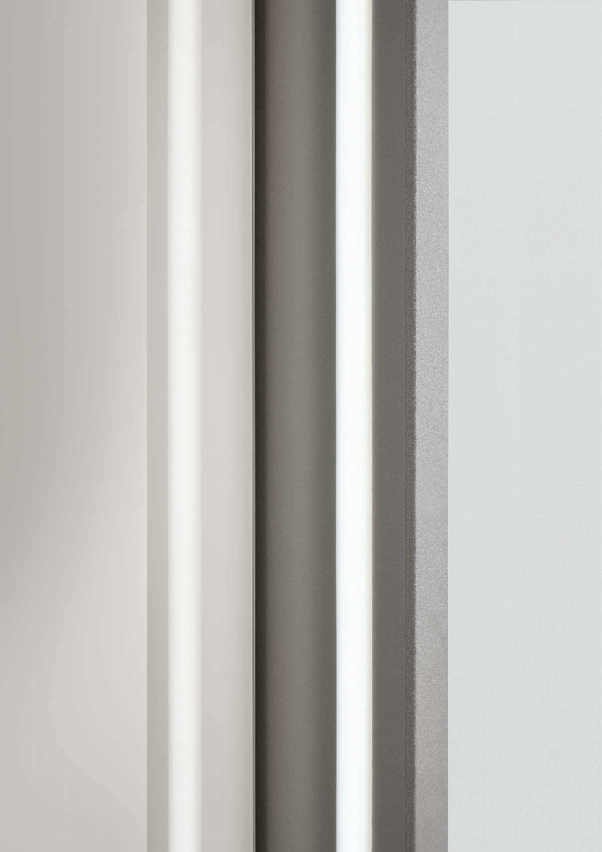 Drehtürenschrank Marbella - B. ca. 302cm, Korpus, Front Glas, Weiß