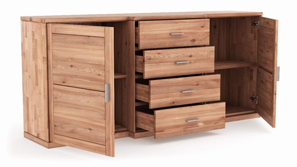 Sideboard Faro 6.0 - Kernbuche massiv, natur geölt