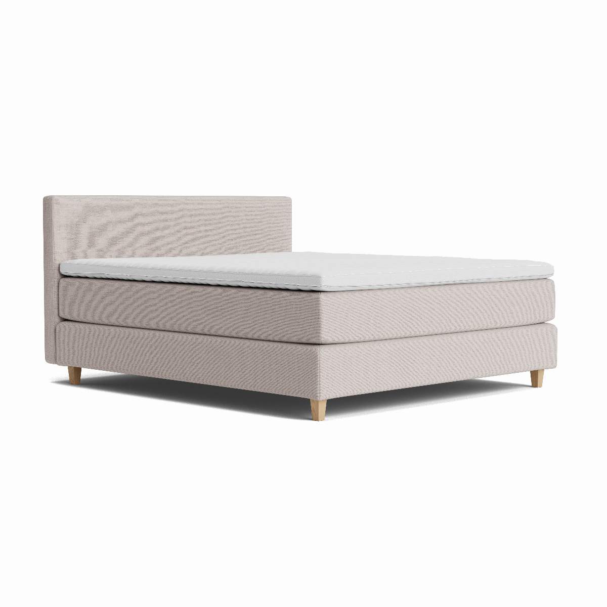 Boxspringbett Soria - Liegefläche ca. 180x200 cm, Stoff, Beige