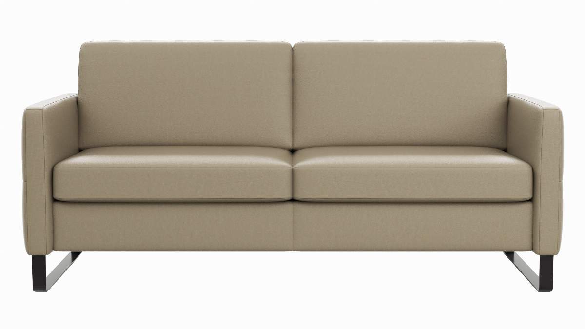 Sofa Arima N - 2,5-Sitzer inkl. Sitzvorzug motorisch, Leder, Champagner